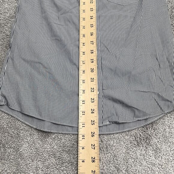 J.Crew Boy Fit Everyday Shirt Womens 4 Black White Striped Long Sleeve Cotton - Picture 8 of 11